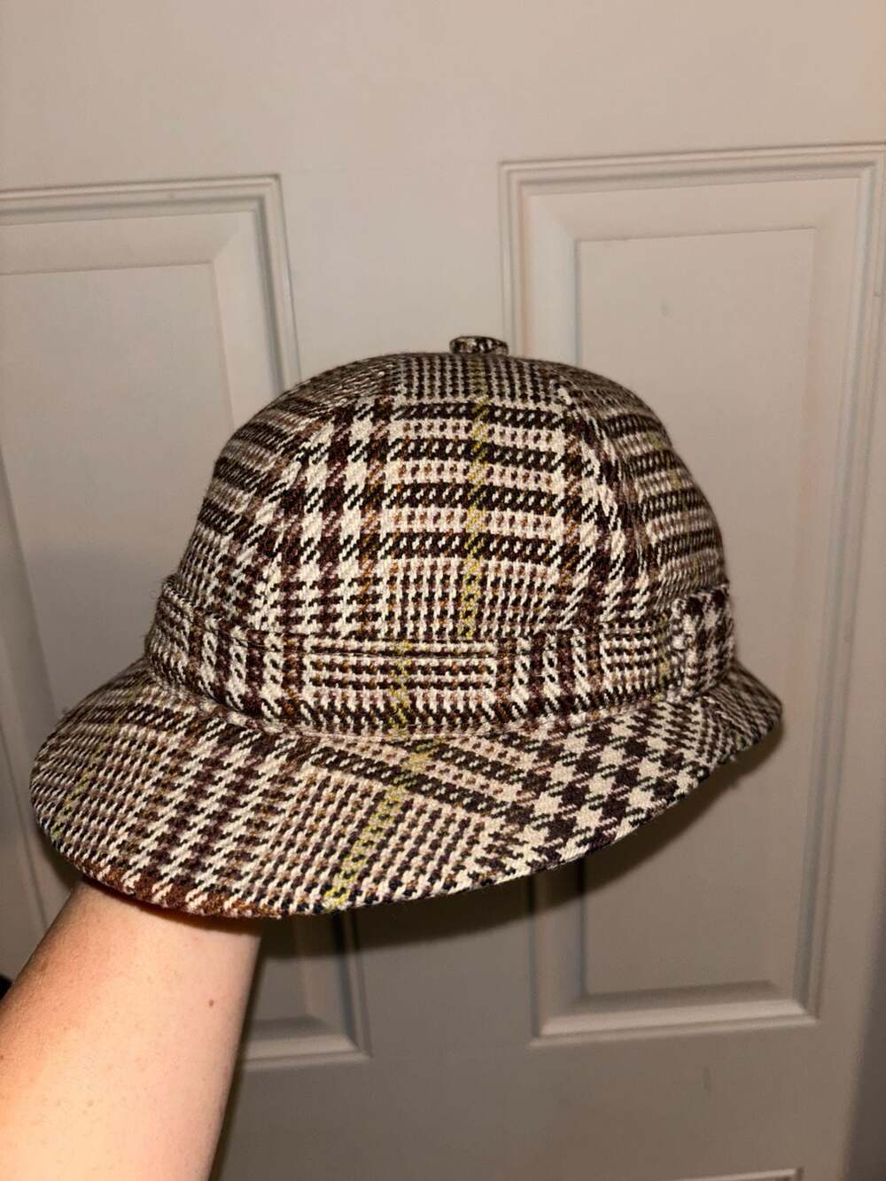 Vintage Burberrys Wool Houndstooth Check Bucket Hat - Picture 6 of 8